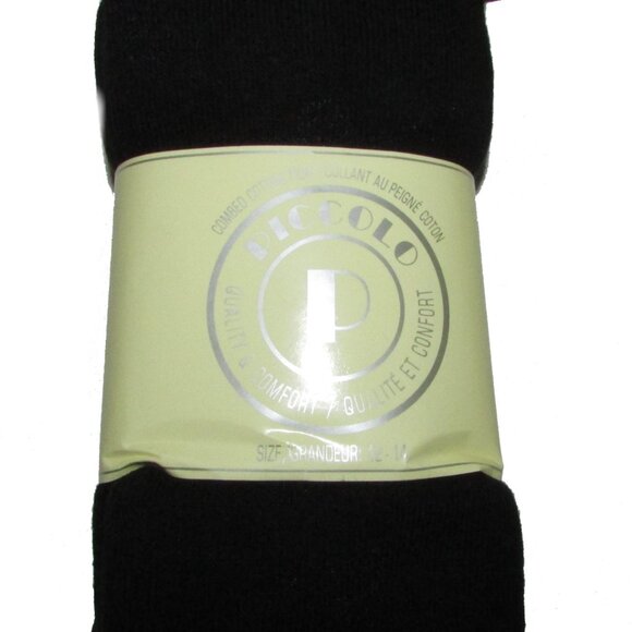 4 Pairs - Piccolo Cotton Rich Tights - Black - Girls 12-14 - Picture 1 of 7